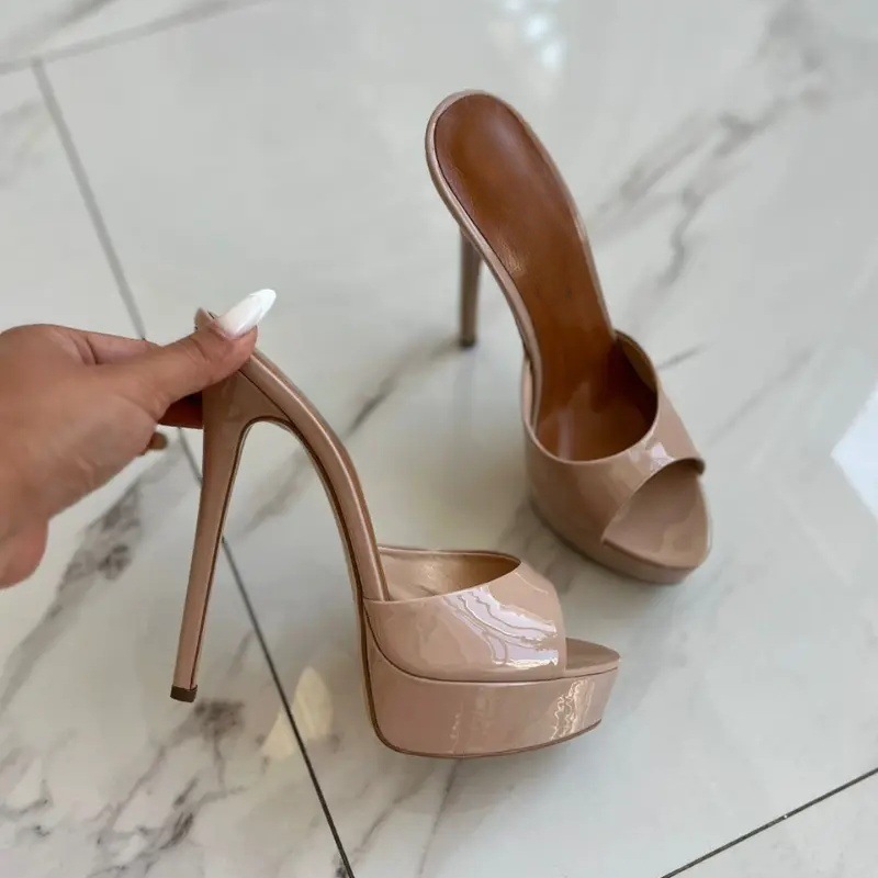 European and American Fashion Sandals, Round Toe Platform Accessible Luxury Stiletto Women's Shoes, Export High Heels Sandals Women