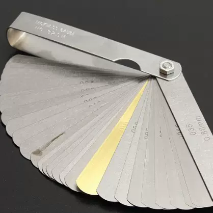 阀教学塞尺0.04-0.88毫米间隙尺寸.0015-.035铜片32片测距仪塞尺