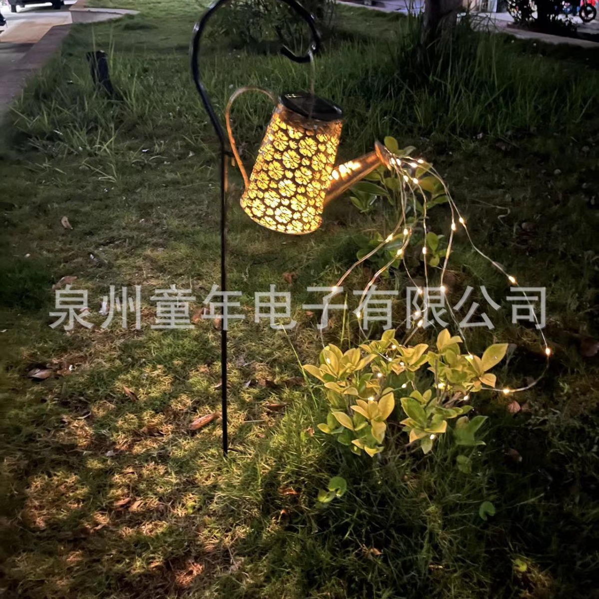 En stock lámpara solar lámpara de jardín lámpara hervidor de agua cónica crisantemo hervidor paisaje lámpara al aire libre hierro hueco lámpara de césped image 4