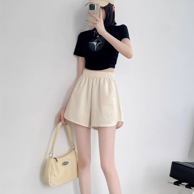 Korean Style Casual Sports Shorts Women's Summer Thin Elasticated High Waist Loose Slim A- Line Wide-Leg Pants Outer Wear Hot Pants Korean Style Casual Sports Shorts Women's Summer Thin Elasticated High Waist Loose Slim A- Line Wide-Leg Pants Outer Wear Hot Pants