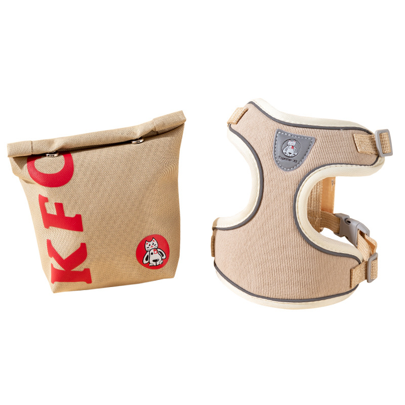 Correa de perro pequeño perro Chaleco de peluche correa de pecho Cadena de perro gato anti-rotura Correa de perro