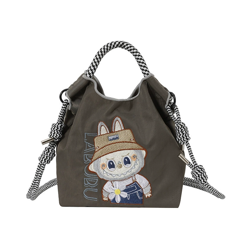 Japanese small handheld shoulder bag, with embroidery