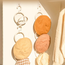 挂帽子围巾收纳器家用墙壁挂式整理架子门后衣橱多功能收纳挂架