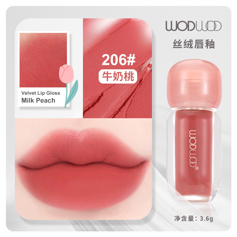 WODWOD云柔空气丝绒唇釉轻薄丝滑柔焦显色雾面哑光不拔干持久唇釉|undefined