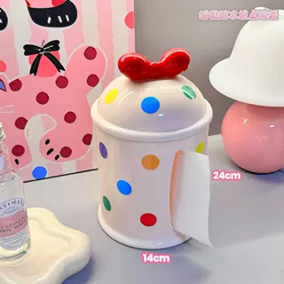 【新家的100个快递】红色蝴蝶结纸巾盒创意抽纸盒桌面纸巾收纳盒