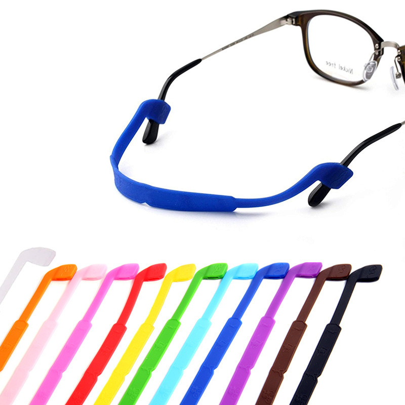 Silicone Wide Flat Glasses Strap, Sports Silicone Lanyard, Universal Anti-Slip Elastic Glasses Band Silicone Wide Flat Glasses Strap, Sports Silicone Lanyard, Universal Anti-Slip Elastic Glasses Band