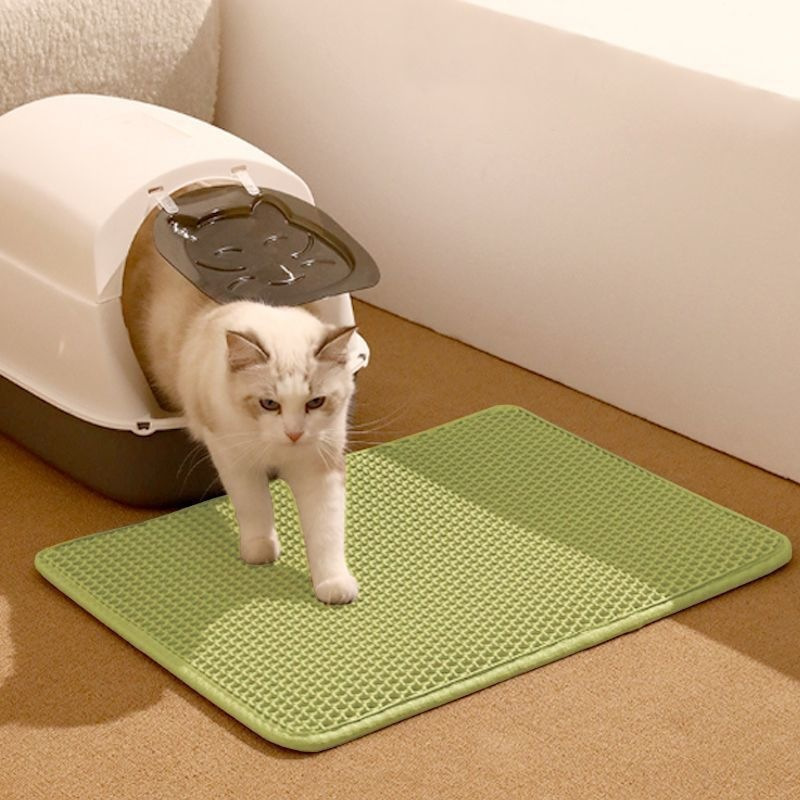 厂家现货猫砂垫 防带出猫砂盆猫咪抓板垫防溅防滑垫双层猫砂垫|undefined