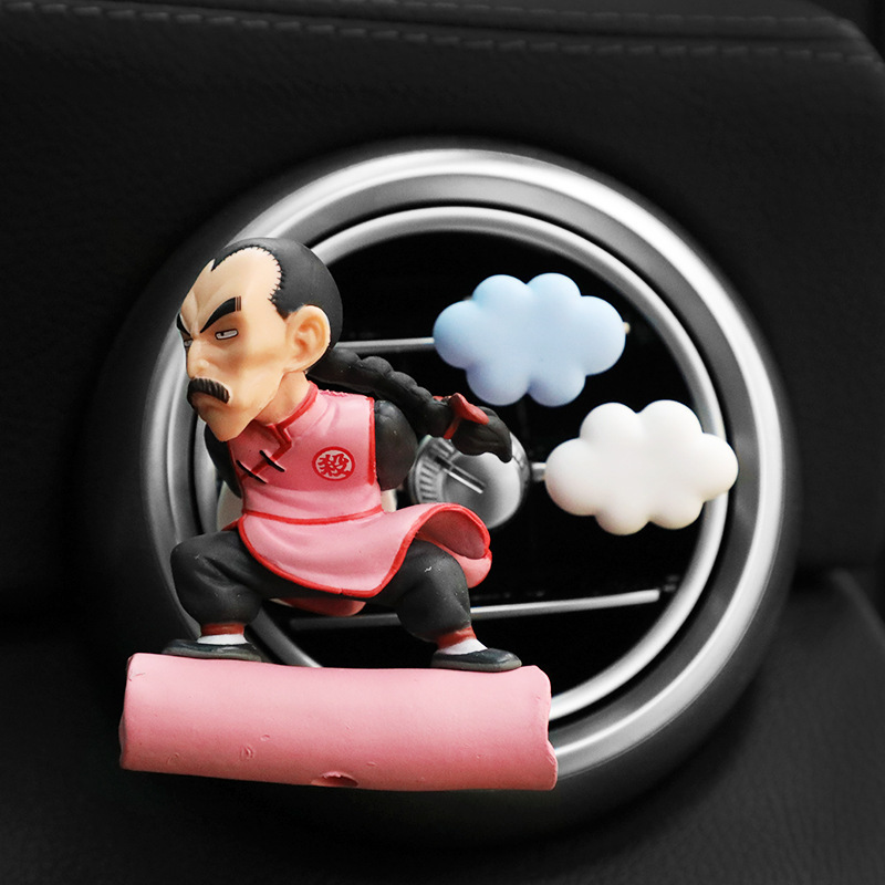 Creativo Dragon Ball Flying Wukong Car Perfume Clip de salida de aire de coche Adornos de aromaterapia Lindas decoraciones de coche