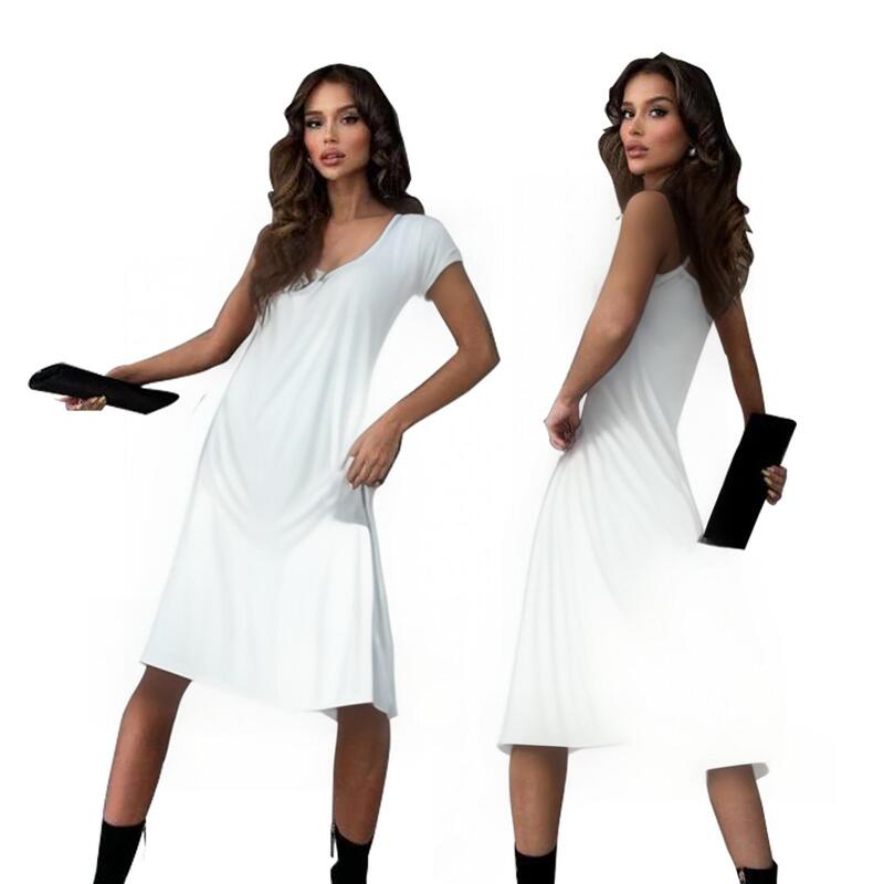 Q6210 Summer European and American New Fashion Elegant Short-Sleeved Women's Tops Casual Loose Shirt Dress Q6210 Summer European and American New Fashion Elegant Short-Sleeved Women's Tops Casual Loose Shirt Dress