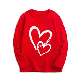 2025 Spring Printed Kidsren's Long-Sleeved T-Shirt Pure Cotton Breathable Round Neck Bottoming Shirt Cross-Border Supply He Ruiting 1202