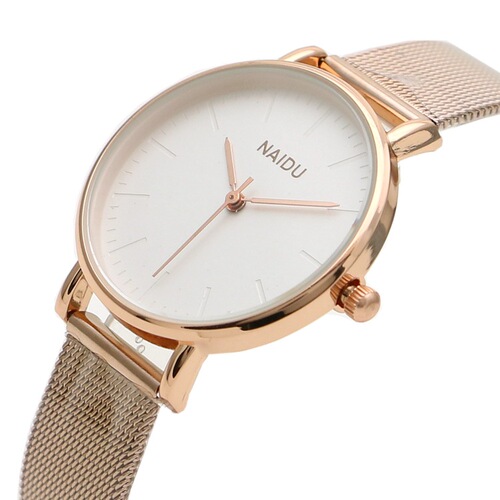 Simple invisible scale mesh belt gold fashion girls watch forest quartz watch ladies trendy watch Japanese and Korean internet celebrity