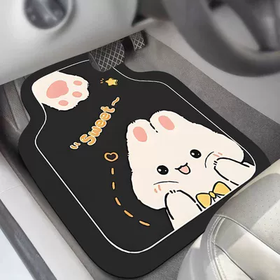 dirt-resistant wear-resistant car protection mat | Avtomobil döşəmə paspasları - sweet-rabbit-diatom-mud-rear-two-piece-set-two-pieces-