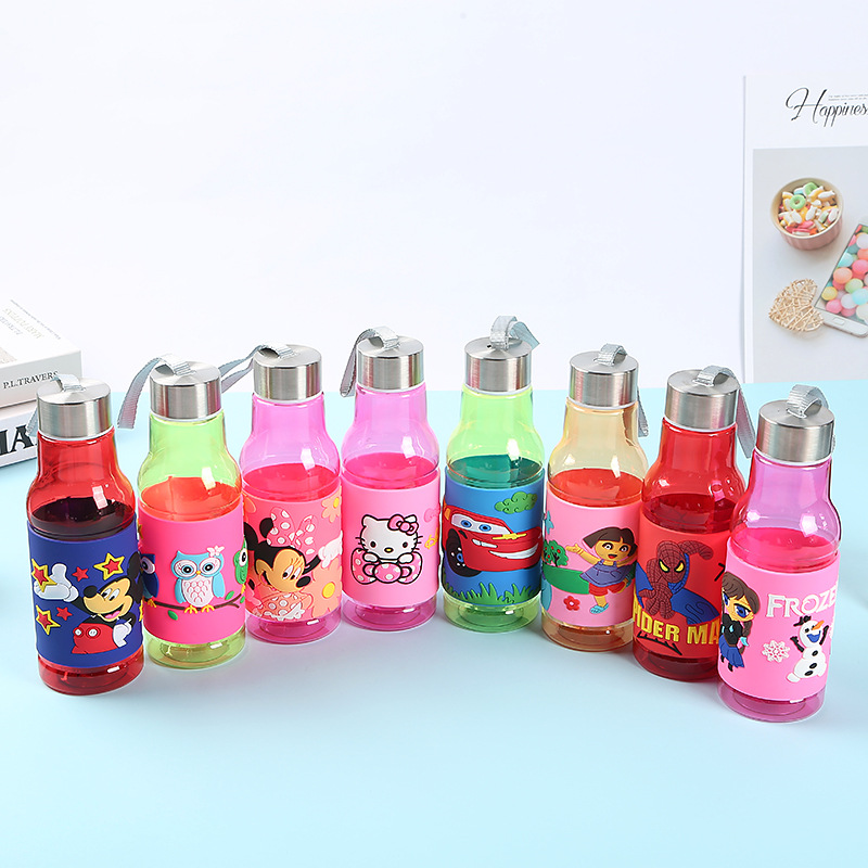 Cartoon plastic handheld children's silicone travel transparent…