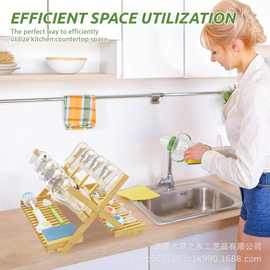 竹制奶瓶沥水架木质婴儿奶瓶收纳架实木厨房餐具沥水架水杯倒挂架