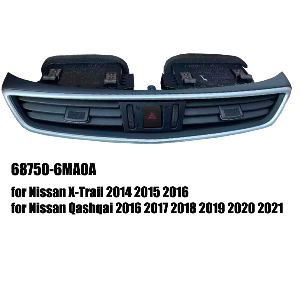 Подходит для Nissan Qashqai X-Trail, приборная панель, розетка для кондиционирования воздуха, центральный контрольный прибор, воздуховыпускное отверстие, центральный контрольный воздуховыпускной отверстие в сборе