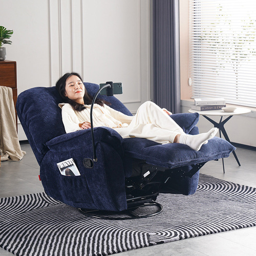 First-class space capsule lazy sofa single chair electric reclining gaming multi-functional haptic speaker massage swivel fabric
