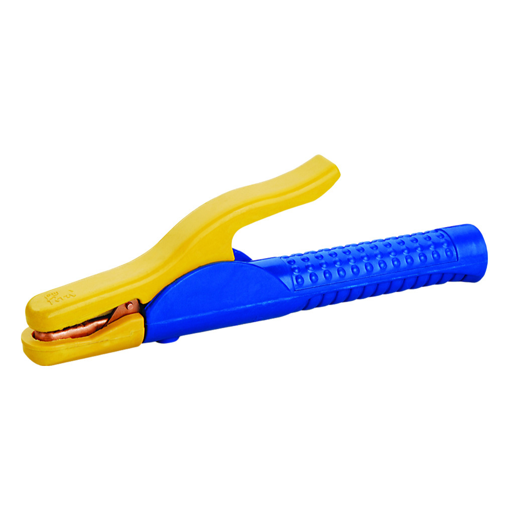 Pinzas de soldadura al por mayor de la fábrica de origen, pinzas de soldadura no calientes, clips de soldadura de diamante negro anticaídas, pinzas de soldadura de grado industrial de 500A. image 10