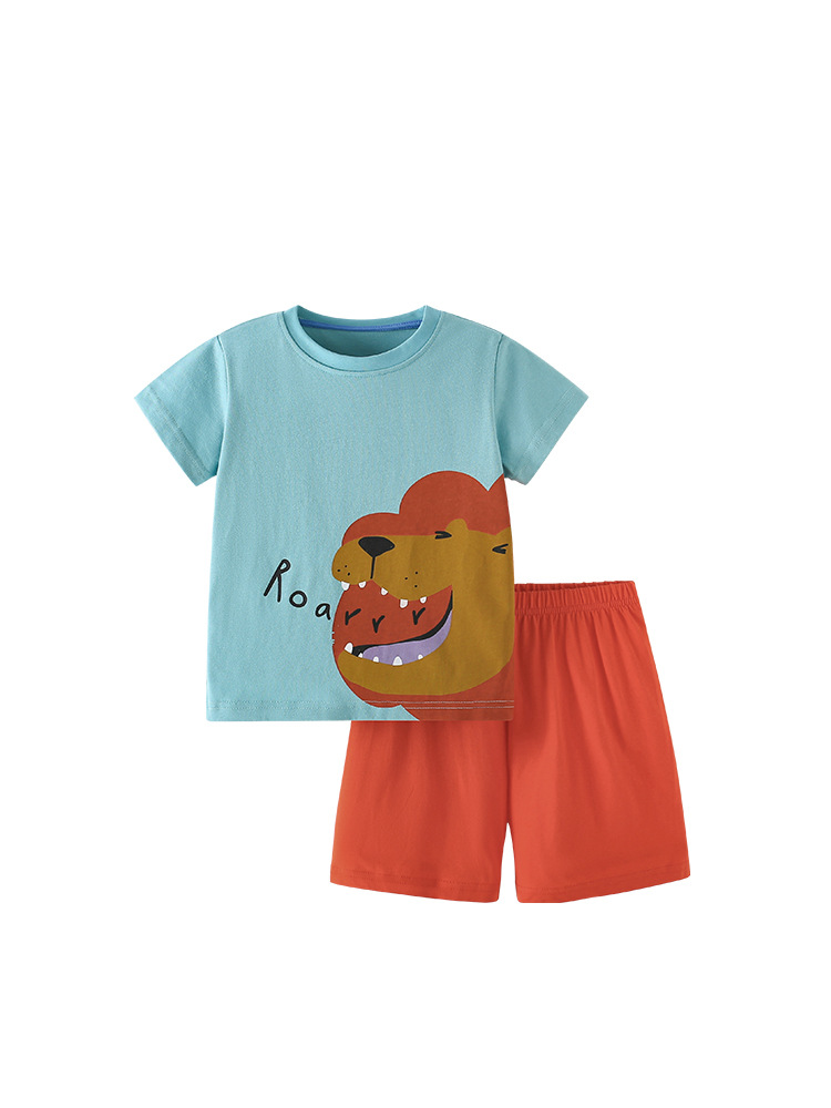 Transfronterizo especial para malwee juegos de camisetas de niños verano nuevo estilo europeo y americano de niños de cuello redondo manga corta dos juegos image 5