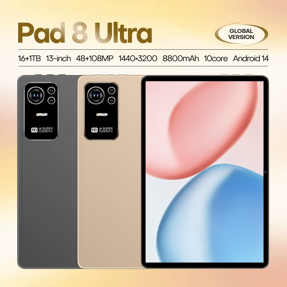 Планшет (Pad8) Pad 8 Ultra — 13 дюймов Incell, глобальный dual‑SIM 4G, восьмиядерный, GPS
