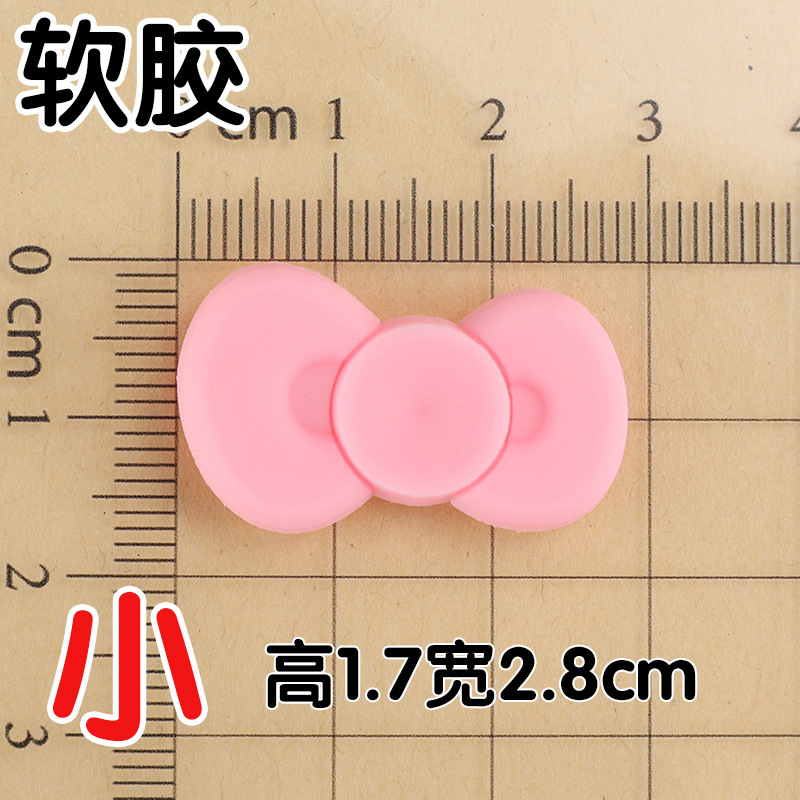 With bow, fuchsia, small, 7x