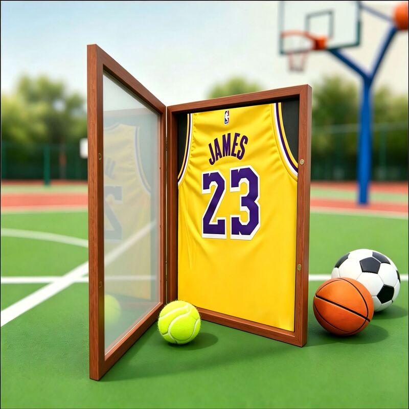 Football and Basketball Jersey Display Frame Magnetic Wooden Photo Frame Collection Commemorative Crafts Football and Basketball Jersey Display Frame Magnetic Wooden Photo Frame Collection Commemorative Crafts
