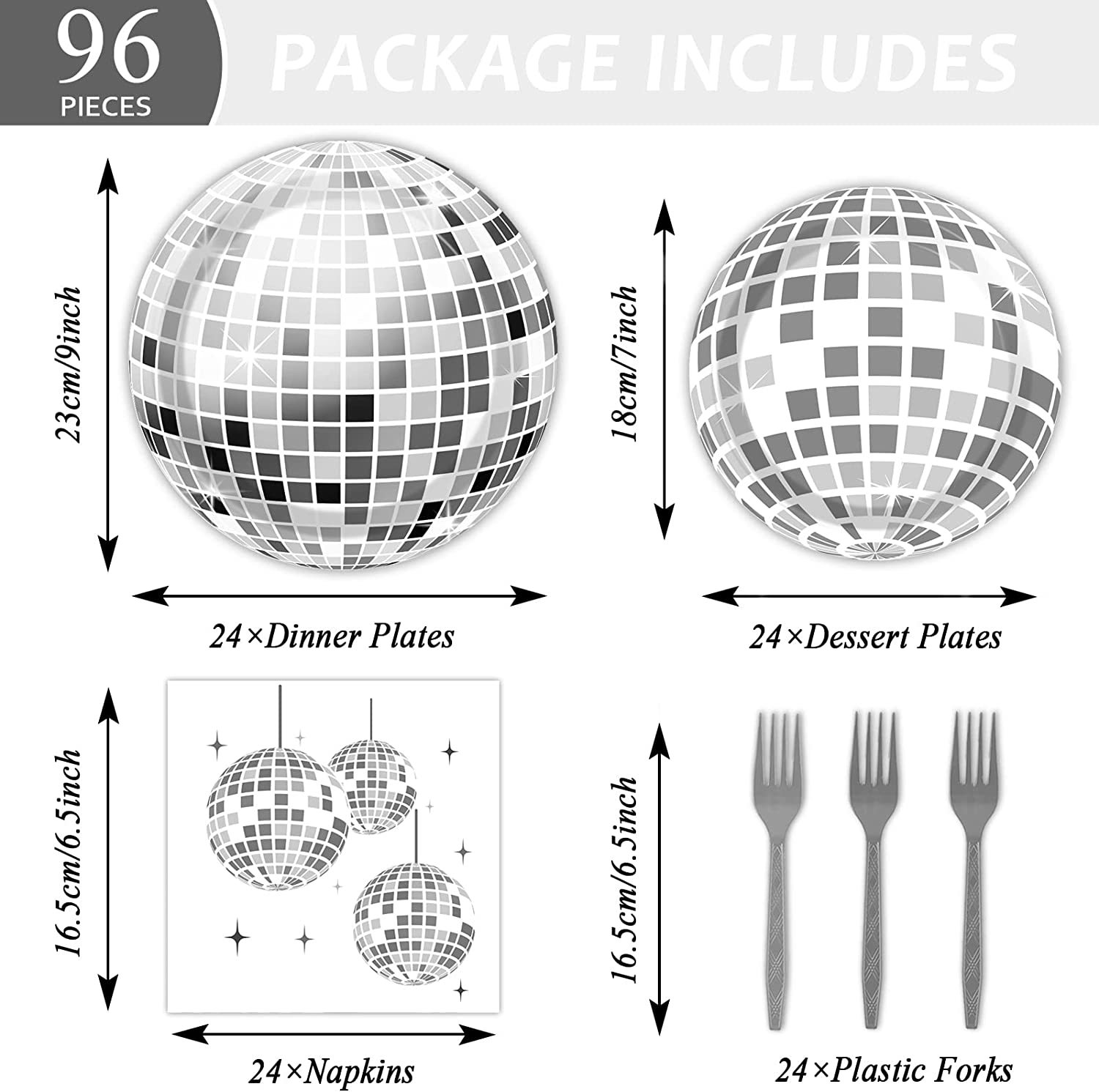 Tableware Event & Party Supplies Fashion Disco Ball Paper Party Tableware