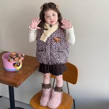 女童棉马甲冬季2025新款洋气女宝宝加厚外套冬装坎肩儿童保暖外套