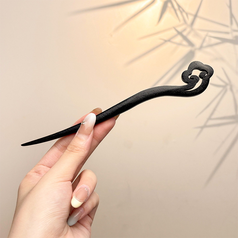 Retro simple nicho de alta estética oriental diseño de cabello de flores de frascos de estilo antiguo cabello