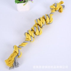 Manufacturer's six-knot pet cotton rope, bite-resistant large dog toy, new wholesale knotted teething toy