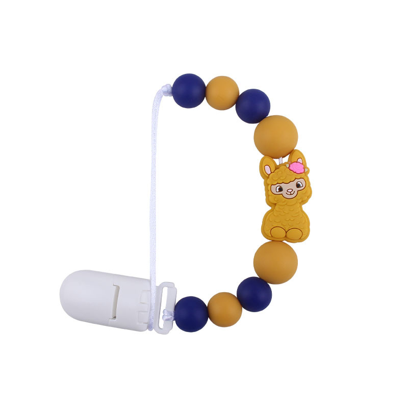 Nueva silicona mordedor palo pezón cuerda materna e infantil suministros Bebé chupete silicona oveja pezón cadena anti-caída