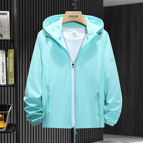 Summer ice silk sun protection clothing for men  new anti-UV thin breathable sun protection clothing outdoor fishing jacket for women