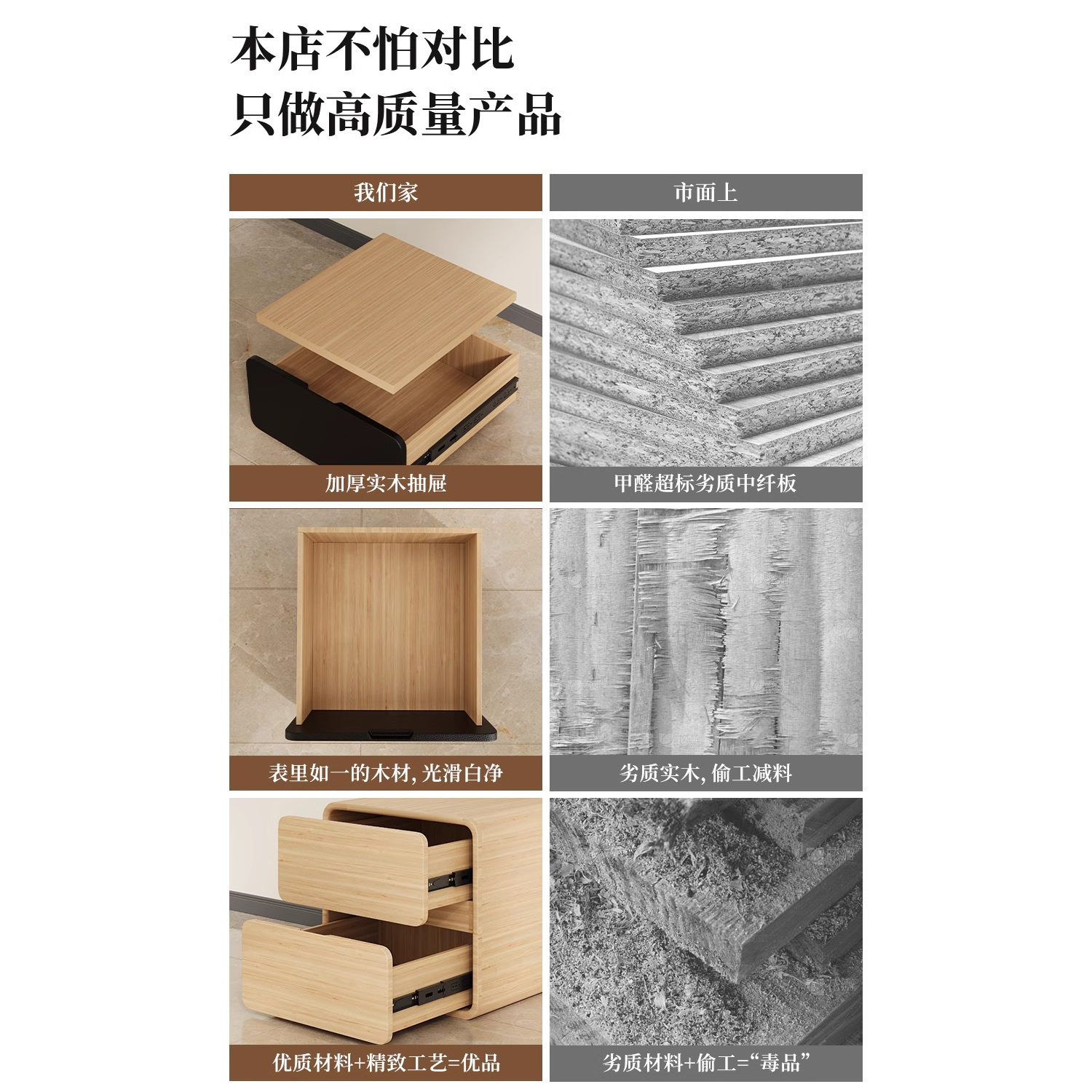 Cabecera de cama de alta sensación sin instalación de madera sólida simple estante de la cama dormitorio moderno simple doble cabecera de cama