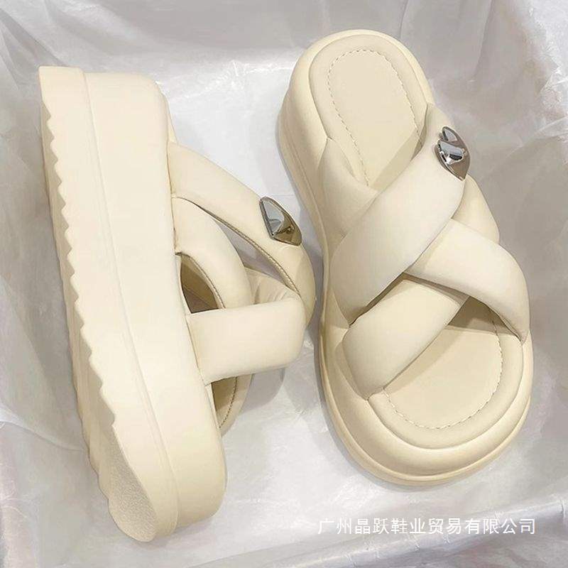 Super Fairy Slippers for Women Summer Thick-Soled Outer Wear 2025 New Small Non-Slip Soft-Soled High-Heeled Sandals