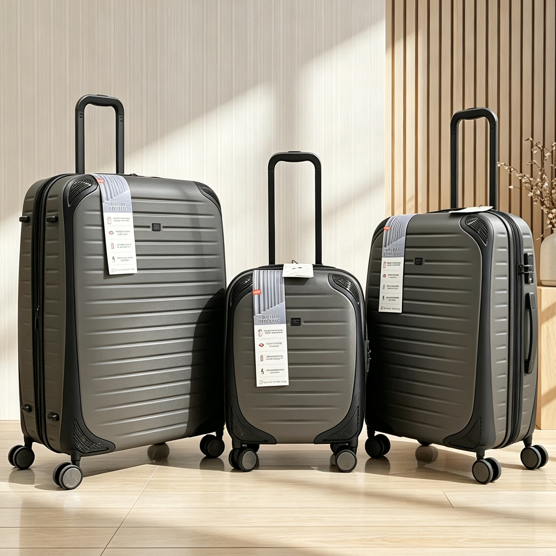 Factory direct stock of stylish travel suitcases, 20/25/29 inch IT luggage, with TSA customs lock, extended compartment, and universal wheels.