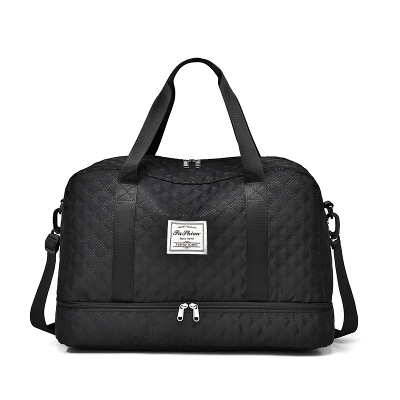 Bolsa de ejercicios cuadrilátero de diamante separación seca y húmeda bolsa de viaje deportiva bolsa de mano bolsa de ejercicios de gran capacidad bolsa de ocio para mujeres