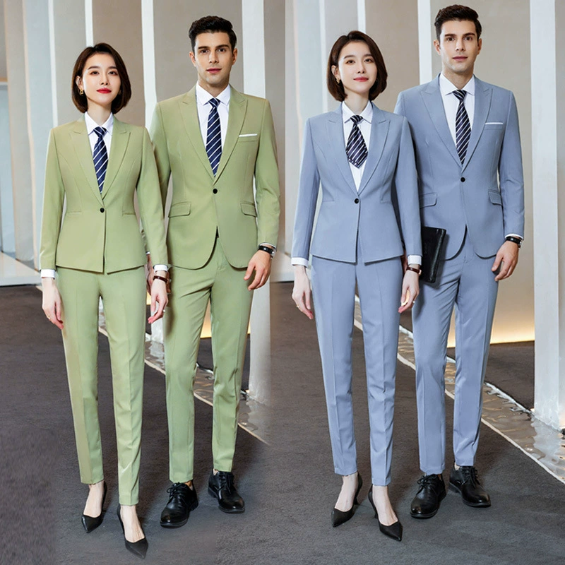 Темно-Синий Профессиональный костюм мужской и женский элегантный костюм 4S магазин высококачественных инструментов для костюмов Банковская официальная одежда фирменные комбинезоны