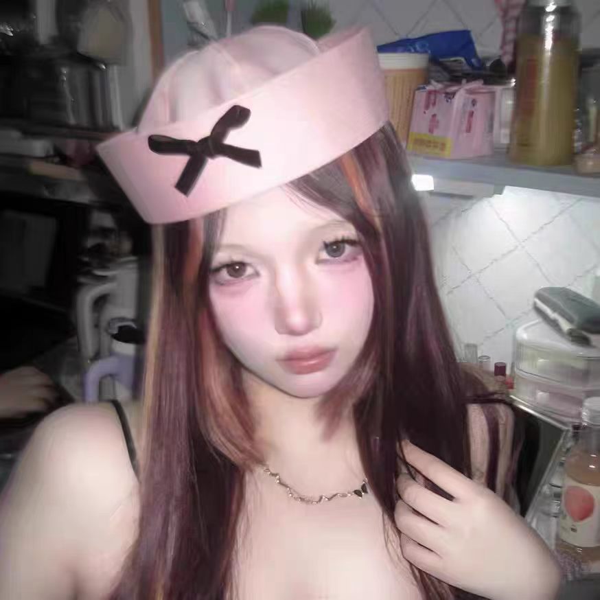 핑크색 선원 모자