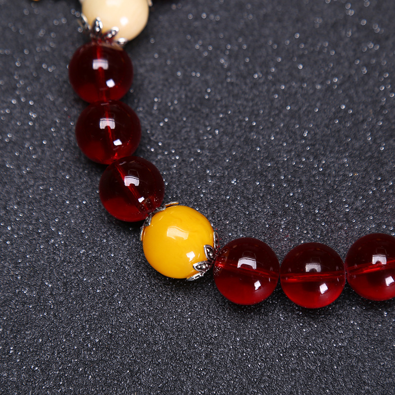 Chinese Style Car Gear Shift Bead Rearview Mirror Pendant Car Ornament Buddha Bead Pendant Crystal Car Hanging Decoration Fortune Bead Ornament