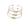 Metal bracelet, fashionable jewelry, accessory, Korean style, simple and elegant design, wholesale