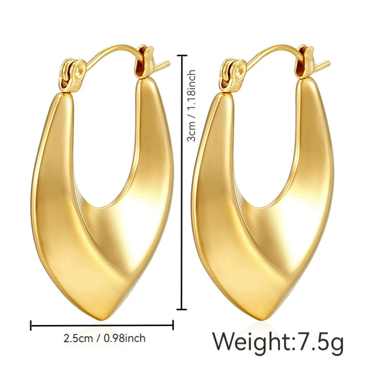 Серьги из нержавеющей стали, европейский стиль, 18 К, оптовая продажа