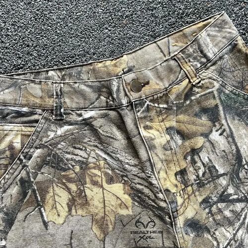 Carhartt Summer Washed Camo Pants — Branch-Style, American-Aged Look, Wide-Leg, Loose-Fit, Straight-Through Denim Trousers
