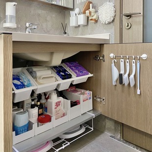 Kitchen sewage groove rack avoiding punching can retractable cabinet storage box drawer drawer -type debris classification and sorting the basket