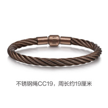 粗版钢丝绳手绳手链可穿转运珠适用于周家XL刺青系列金珠手链男