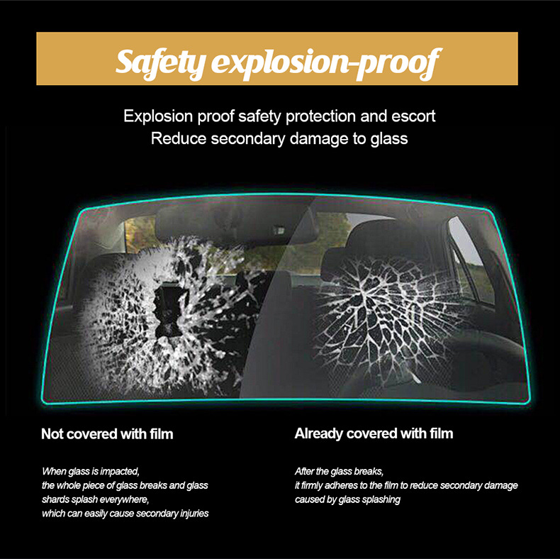 Amazon Cross-Border Best-Selling Car Heat-Insulating Solar Film High-Transparency High-Definition Explosion-Proof Heat-Insulating Film Glass Window Film