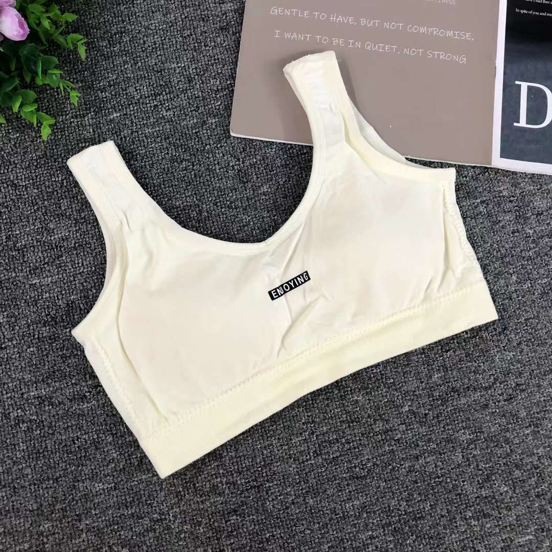 Nuevo chaleco sin costura de alta elasticidad fija copa de mujer chaleco sin anillo de acero sujetador de encaje ropa interior deportiva mujer al por mayor