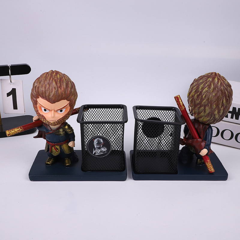 Q version WUKONG black myth Wukong cartoon pen container decoration graduation student gift office desktop storage bucket