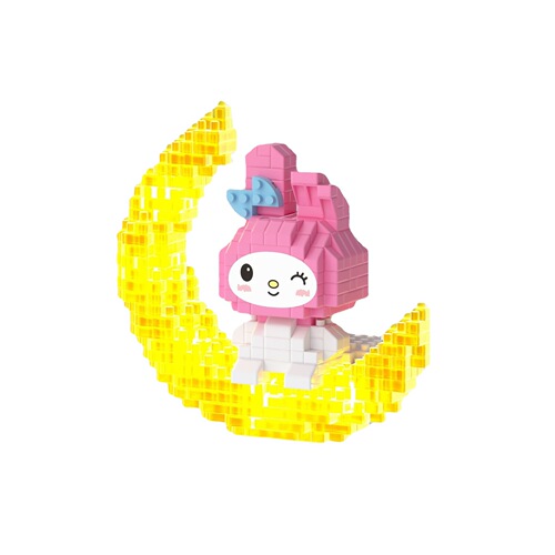 Cartoon Cinnamon Dog Luminous Building Blocks Compatible with Lego Culomi Assembled Toys Street Stall Ornaments Night Light Gifts