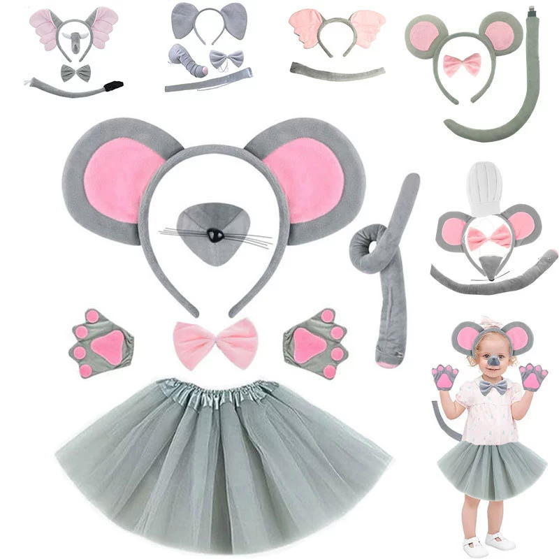 Повязка на голову с ушками слона для кросс-бордерной мыши, костюм для Хэллоуина, косплея, готовый к продаже на Amazon