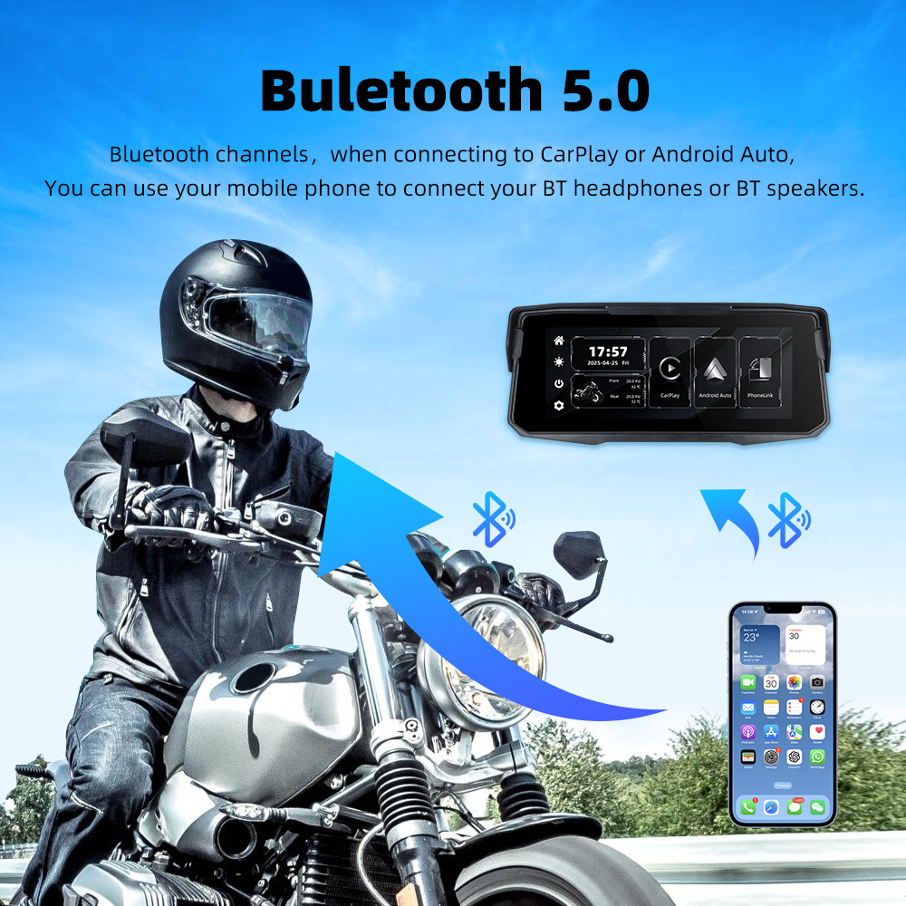 New Products 6.86inch Motorcycle Carplay Portable Navigation Can Support Quick Release Bracket