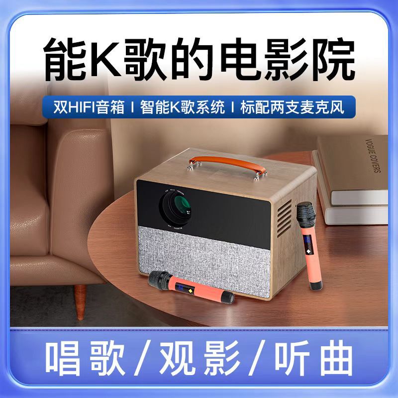 Wholesale Home Audio Singing Karaoke Projector 1080p White Wall Direct Home Cinema Projector